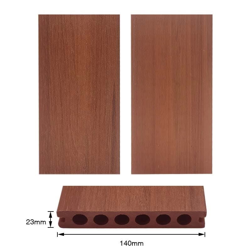 Tercel 140*23mm Anti-slip Formaldehyde-free Co-extruded WPC Composite Decking 2.4 m Composite Deck Ground Level Composite Deck