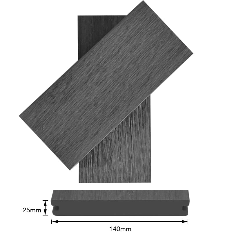 Tercel 140*25mm Easy to Install Anti-UV Nature Spring Patio and Decking Boards Solid WPC Co-extrusion Deck Floor