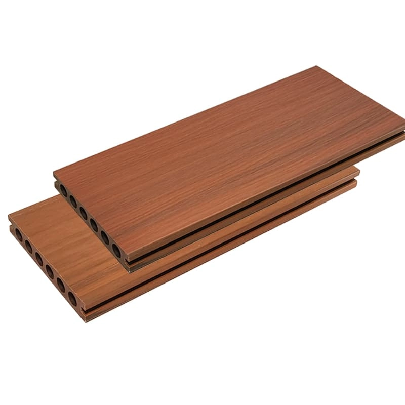 Tercel 140*23mm Easy Installation Co-extrusion WPC Round Hollow Installing Decking Floor over Dirt