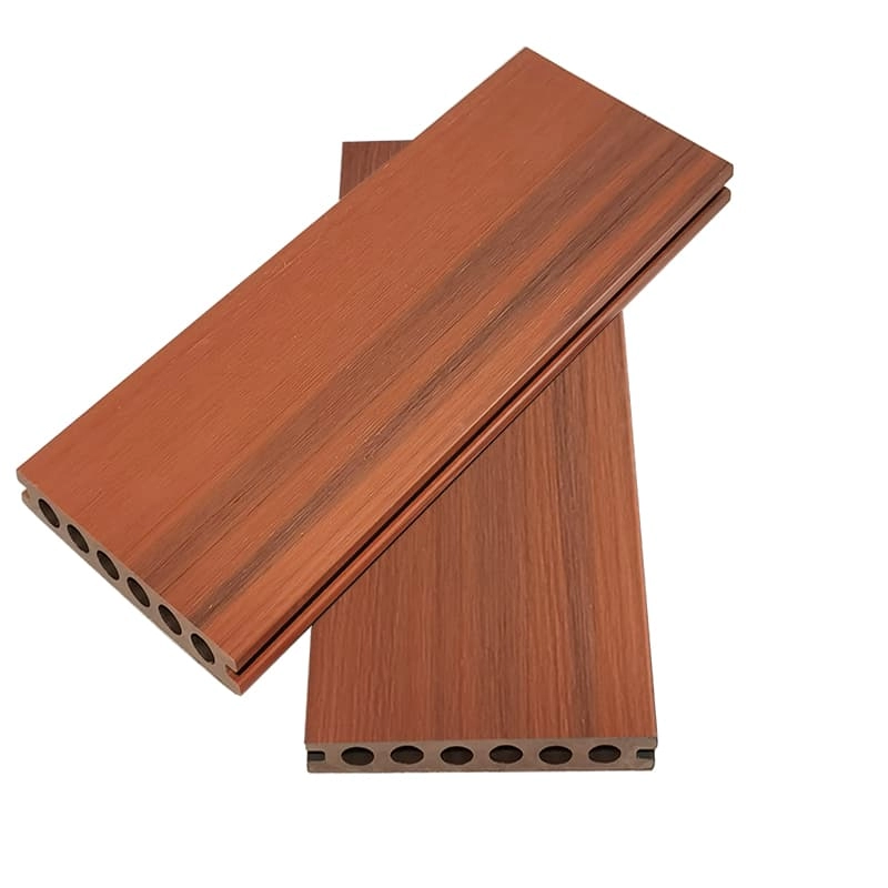 Tercel 140*23mm Easy Installation Co-extrusion WPC Round Hollow Installing Decking Floor over Dirt