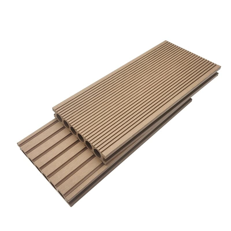 Tercel 140*23mm Water-proof Stripe WPC Decking Boards Teak Color Wood Plastic Composite Decking