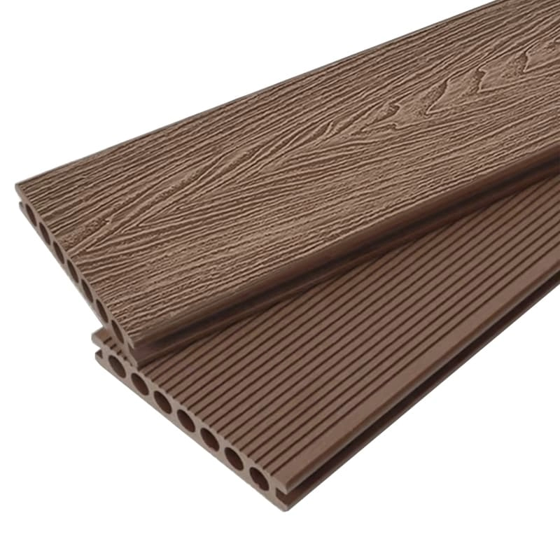 Tercel 148*23mm Anti-worm Coffee Color 3D Wood Grain WPC Composite Decking Floor Tumbled Travertine Pool Decking