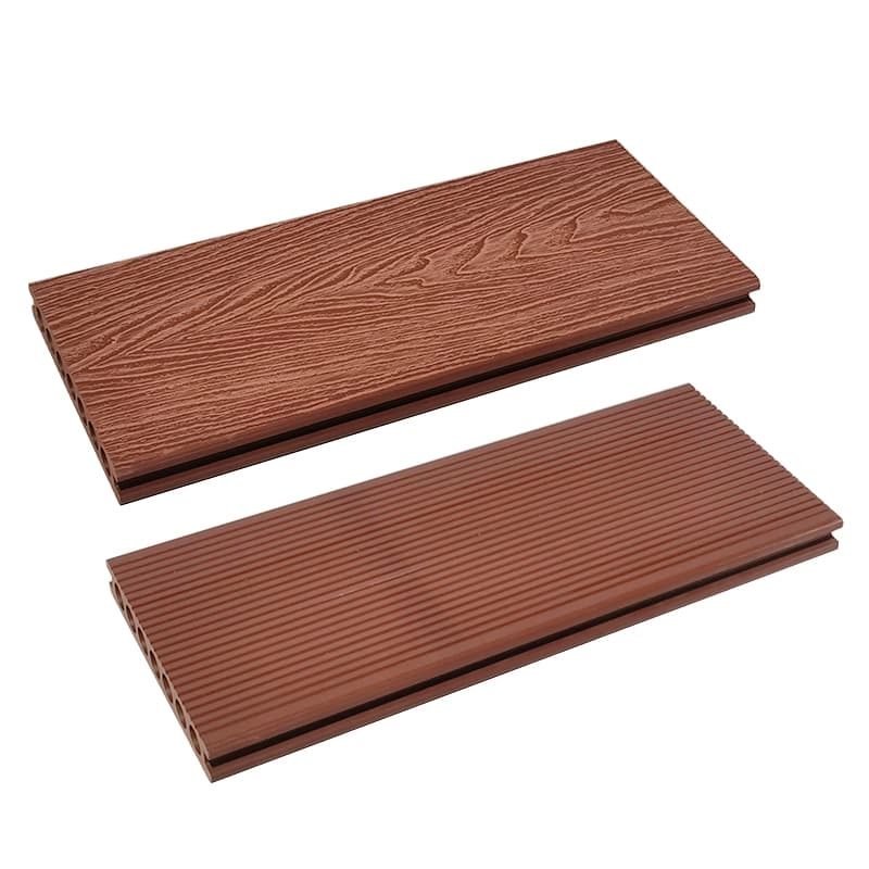 Tercel 148*23mm Pollution-free Recyclable 3D Mahogany WPC Embossing Plastic Interlocking Garden Boards