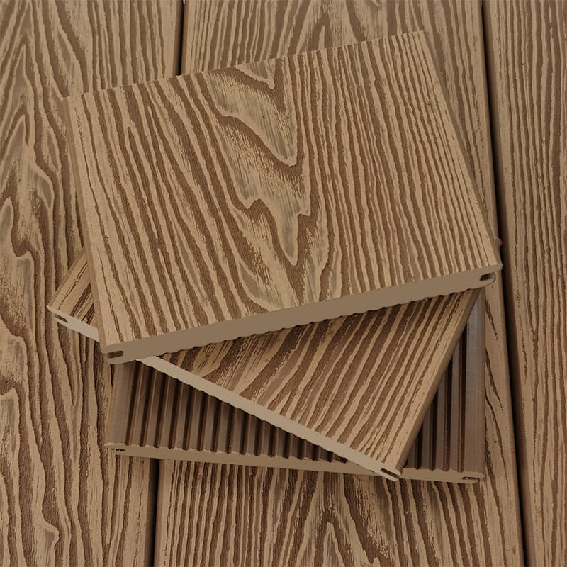 Tercel 140*25mm Formaldehyde-free Water-proof 3D Woodgrain WPC Decking Made from Recycled Plastic